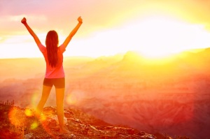 Freedom and adventure - woman happy, Grand Canyon